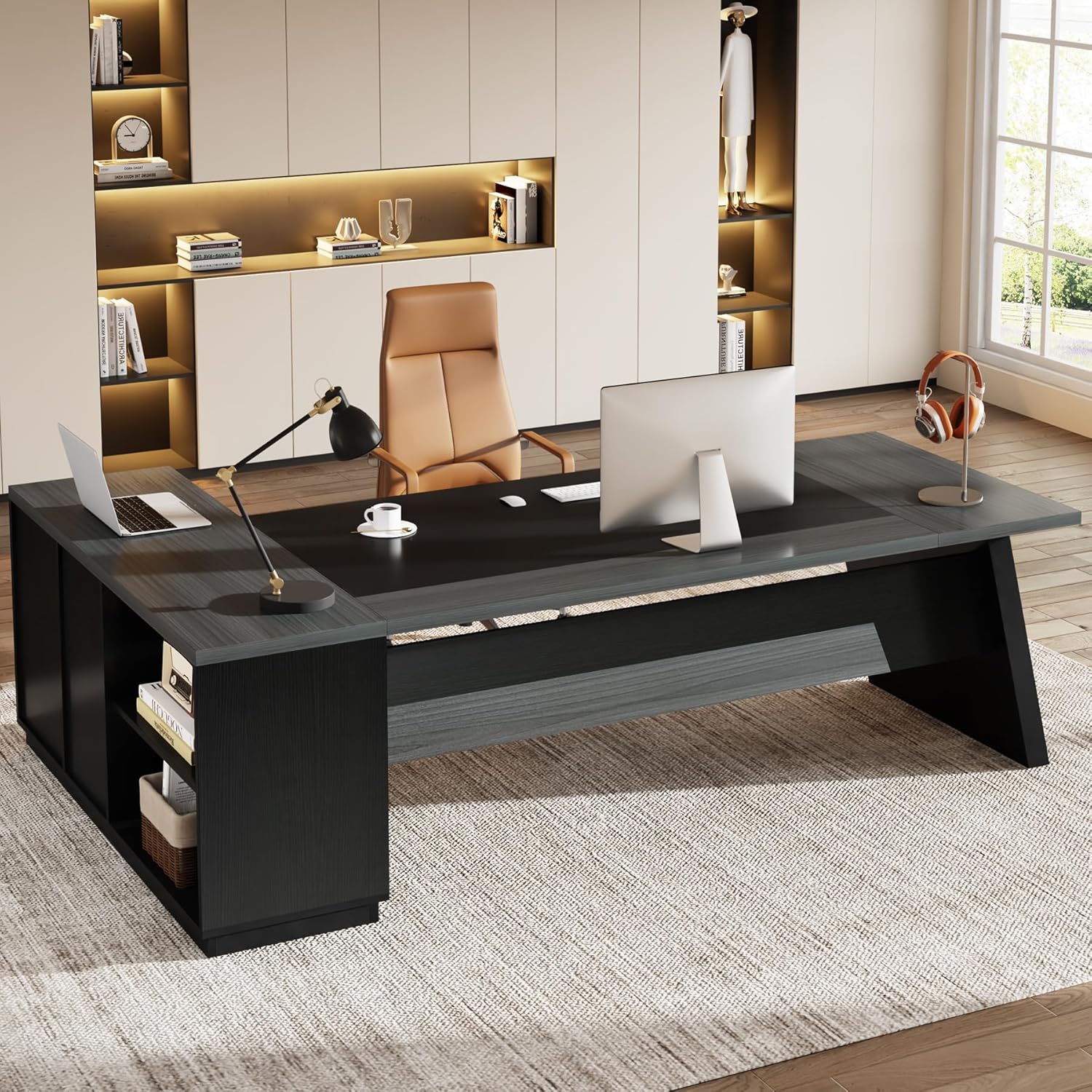 PonterOffice Modern L-Shaped Desk