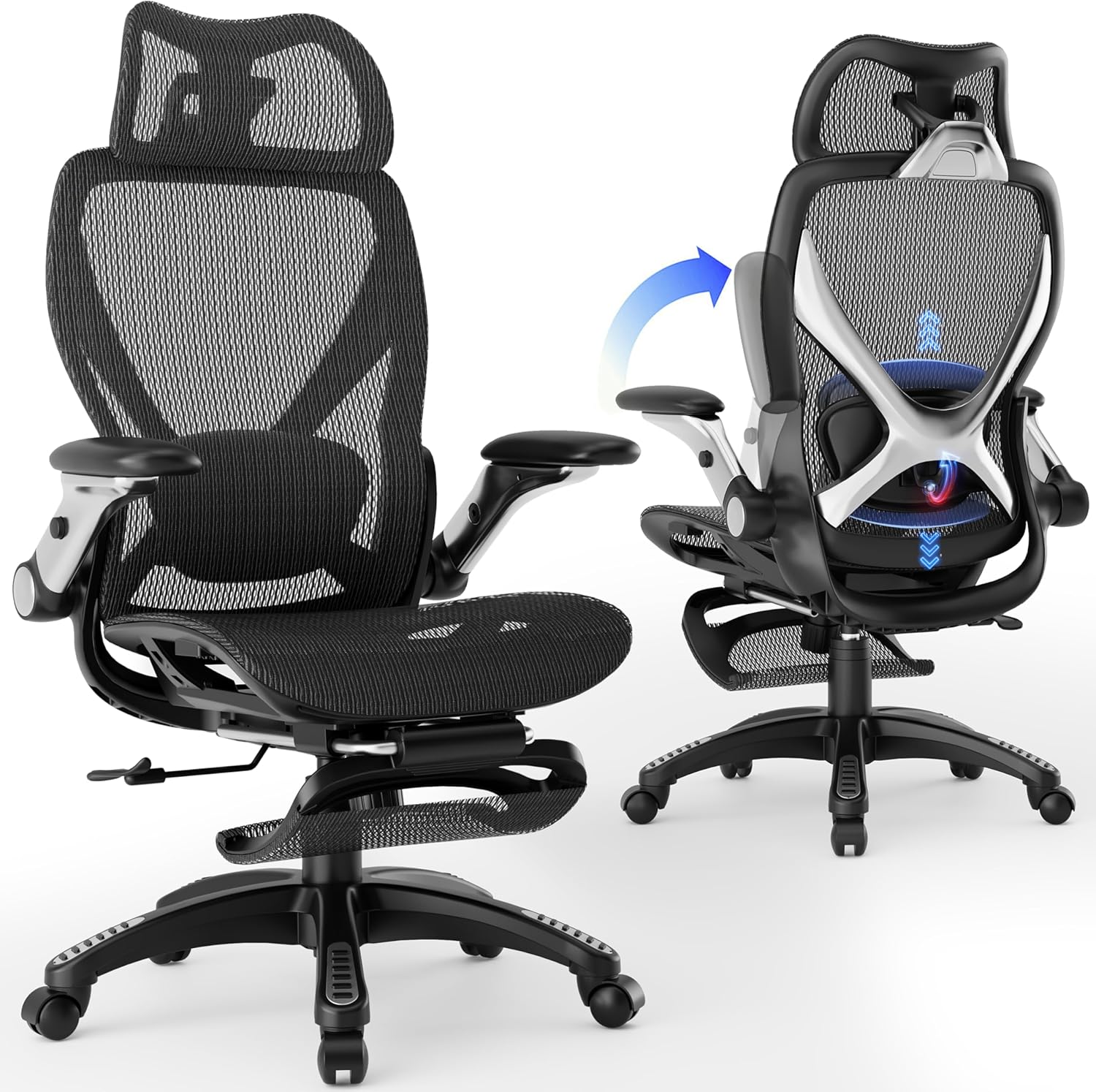 PonterOffice High-Back Mesh Reclining Chair